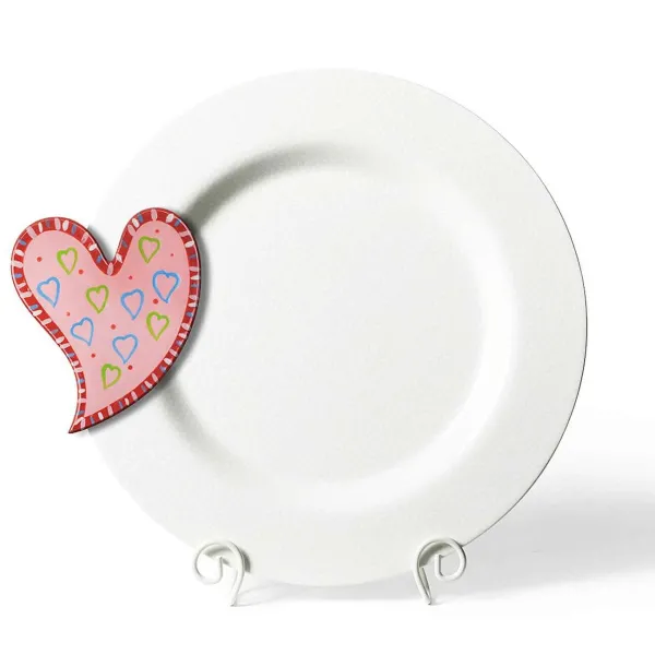 Table Decor^Happy Everything White Small Dot Big Entertaining Round Platter By !