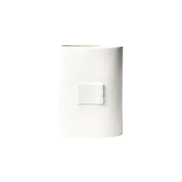 Decorative Containers^Happy Everything White Small Dot Mini Oval Vase By !