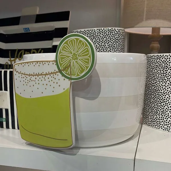 Kitchen & Dining^Happy Everything White Stripe Big Bowl By !