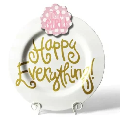 Kitchen & Dining^Happy Everything White Stripe Big Round Platter By !