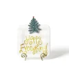 Table Decor^Happy Everything White Stripe Square Mini Entertaining Platter By !