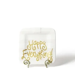 Kitchen & Dining^Happy Everything White Stripe Square Mini Entertaining Platter By !
