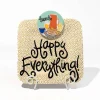 Home Accents^Happy Everything White Swirl Mini Plate Stand By !