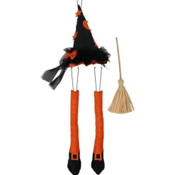 Wall Decor^Craig Bachman Witch Hat, Legs, And Broom Decor Kit