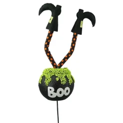 Picks^Liberty Floral Witch Legs In Boo Cauldron Pick