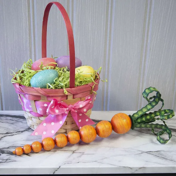 Pot Stakes^The Round Top Collection Wood Bead Carrot
