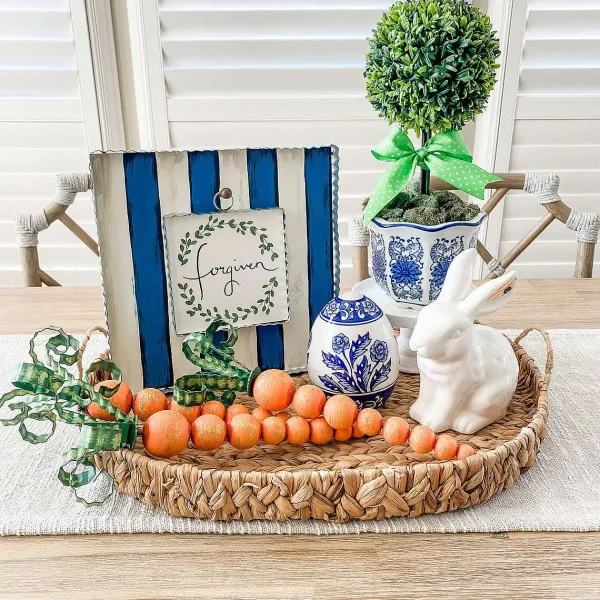 Pot Stakes^The Round Top Collection Wood Bead Carrot