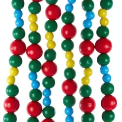 Wall Decor^Kurt S. Adler Wood Multi-Colored Bead Garland, 6'