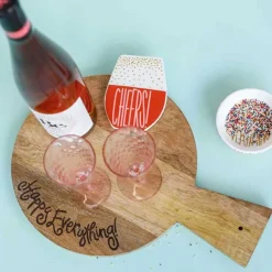 Spring^Happy Everything Wooden Mini Serving Board By !