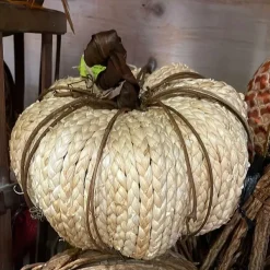 Figurines^Liberty Floral Woven Corn Husk Pumpkin, Small