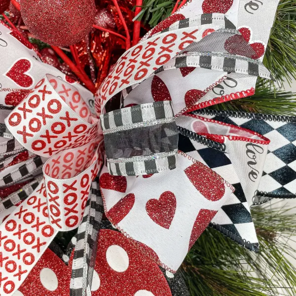 Ribbon^Reliant Ribbon Xo Glitter Ribbon, 1.5" X 10Yd