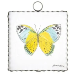 Spring^The Round Top Collection Yellow Butterfly Mini Gallery Art