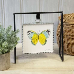 Table Decor^The Round Top Collection Yellow Butterfly Mini Gallery Art