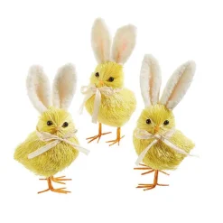 Figurines^RAZ Yellow Easter Chick With Bunny Ears