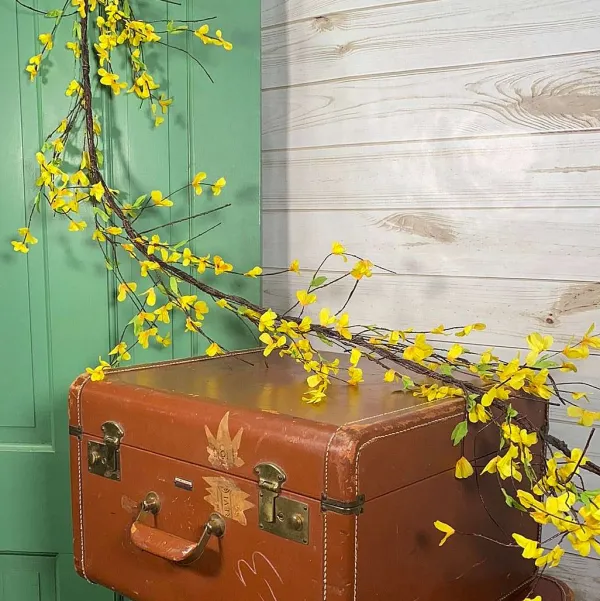 Spring^CRI Yellow Forsythia Garland 6'
