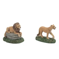Table Decor^Department 56 Zoological Gardens Lions Set, Dept. 56 Village